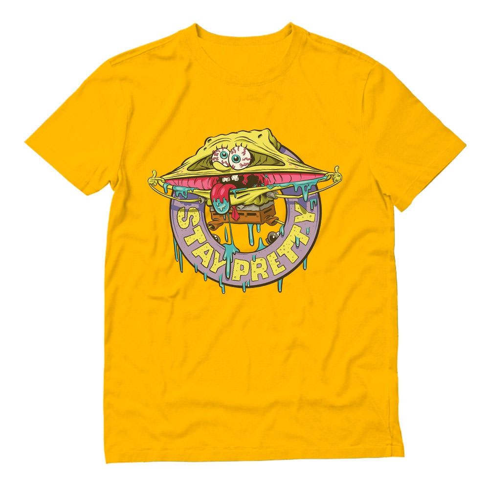 Nickelodeon Spongebob Squarepants Shirt Stay Pretty Funny Party T-Shirt 