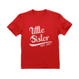 Thumbnail Little Sister Est. 2021 Cute Girl T-shirt Red 4