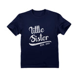 Thumbnail Little Sister Est. 2021 Cute Girl T-shirt Navy 6