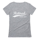 Thumbnail Retired Since 2021 Funny Retirement Women T-Shirt Gray 6