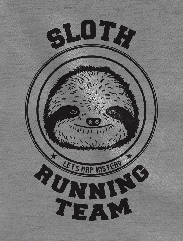 Sloth Running Team Let's Nap Instead Women Hoodie - Gray 8