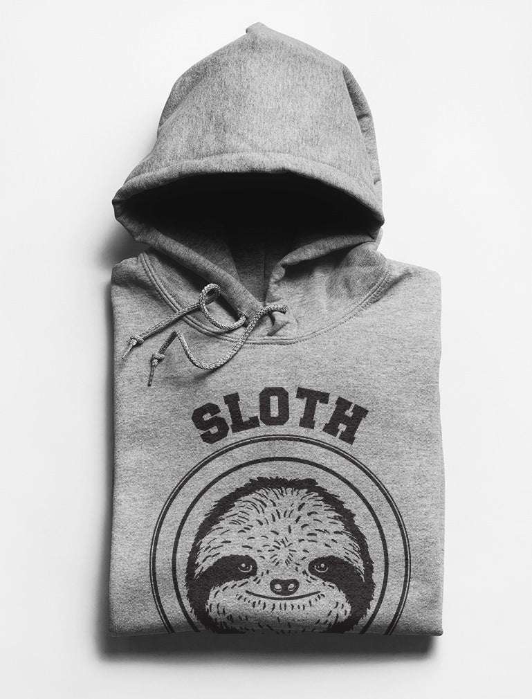 Sloth Running Team Let's Nap Instead Women Hoodie - Gray 7