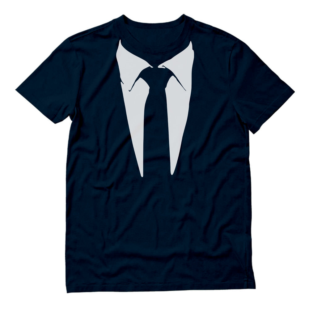 Printed Suit & Tie Tuxedo T-Shirt - Navy 2