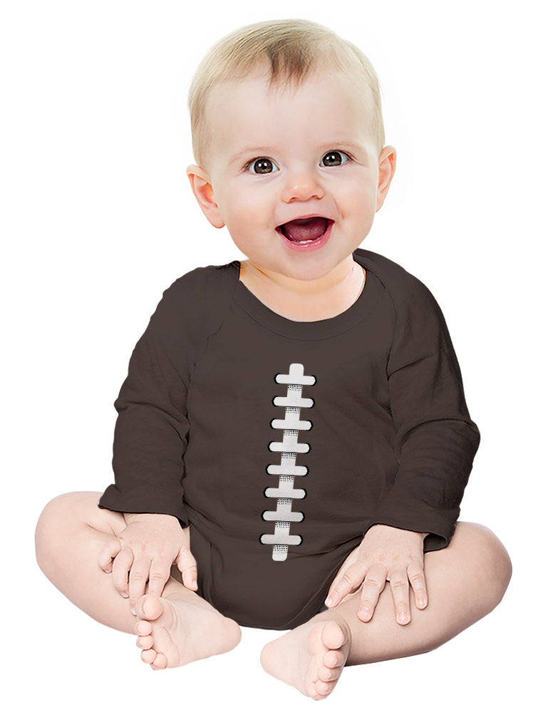 Football Outfit Unisex Baby Grow Vest Sports Bodysuit Baby Long Sleeve Bodysuit - Brown 3