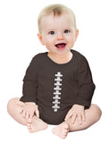 Thumbnail Football Outfit Unisex Baby Grow Vest Sports Bodysuit Baby Long Sleeve Bodysuit Brown 3