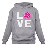 Love Volleyball Pink Ball Women Hoodie 