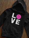 Love Volleyball Pink Ball Women Hoodie 