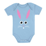 Thumbnail Little Easter Bunny Face Baby Bodysuit Aqua 4