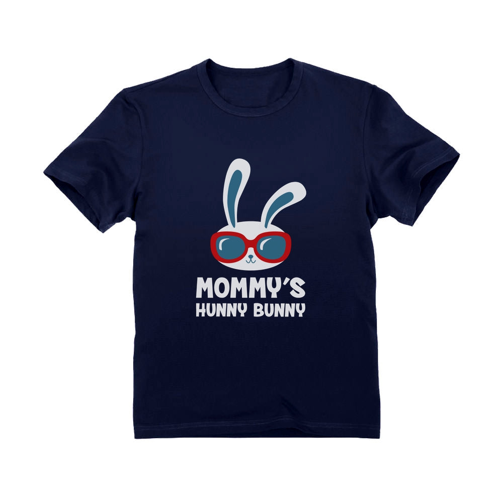 Mommy's Hunny Bunny Cute Easter Toddler Kids T-Shirt - Navy 1