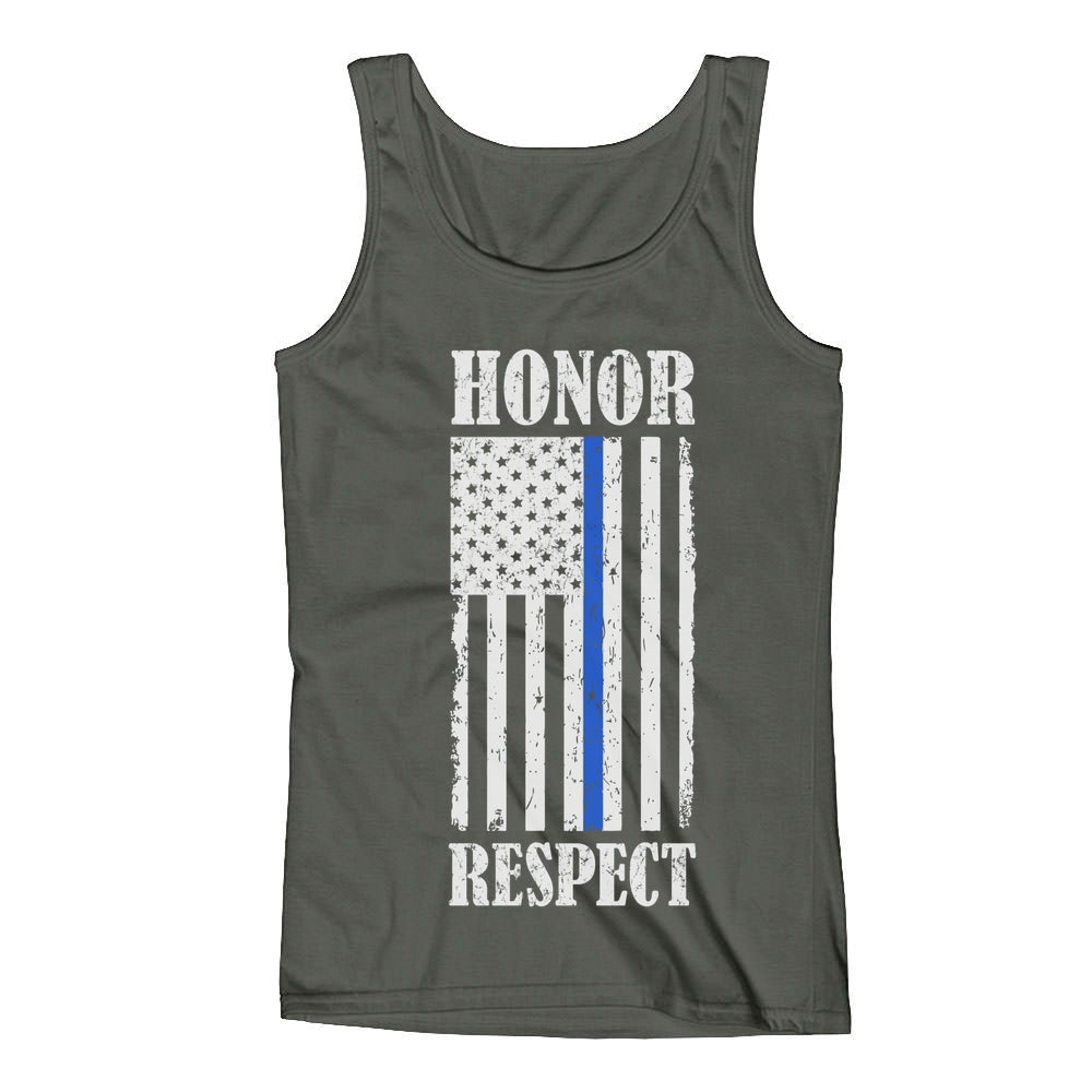 Honor & Respect American Flag Men's Tank Top - Dark Gray 4