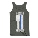 Thumbnail Honor & Respect American Flag Men's Tank Top Dark Gray 4