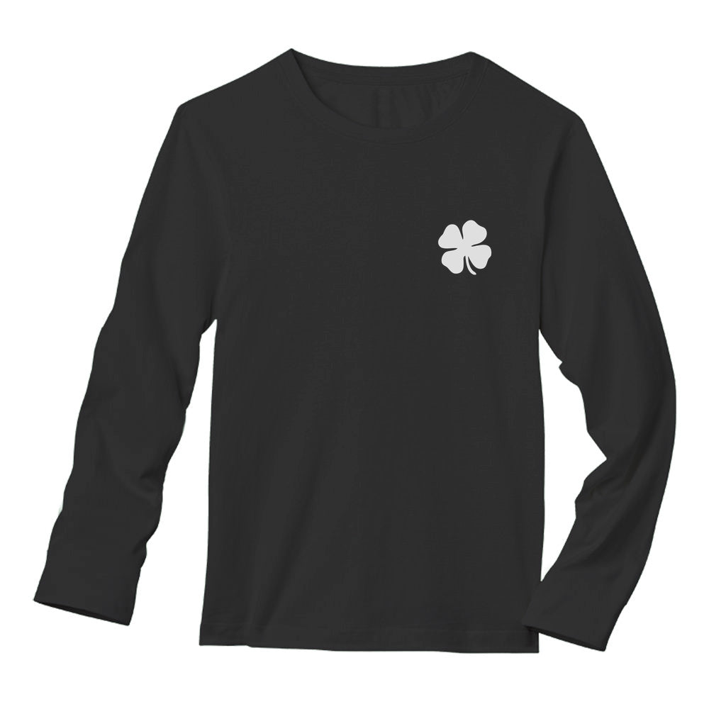Pocket Size Clover Long Sleeve T-Shirt - Black 2