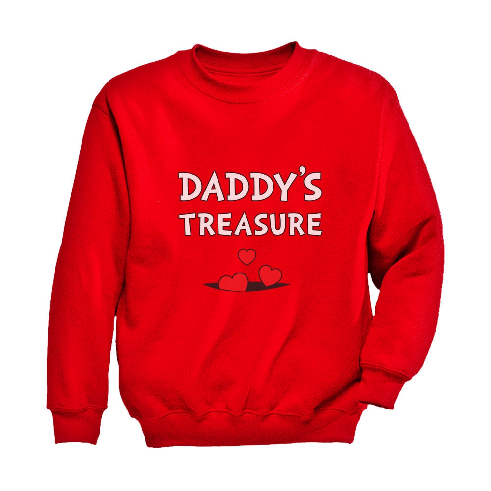 Daddy's Treasure Toddler Kids Sweatshirt - Red 1