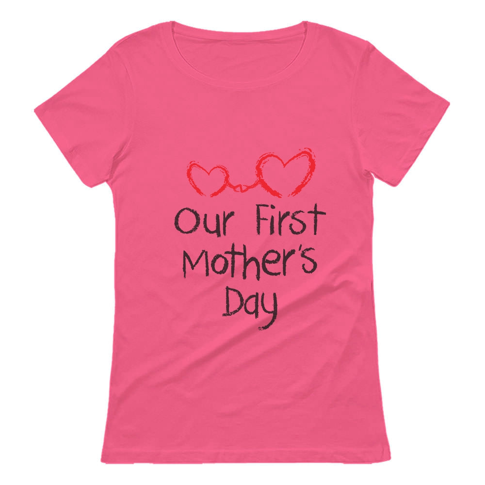 Our First Mother's Day Women T-Shirt - Pink 3