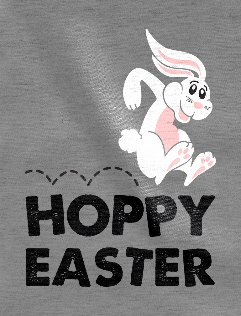 Hoppy Easter Bunny Cute Rabbit Youth Kids T-Shirt - Gray 5
