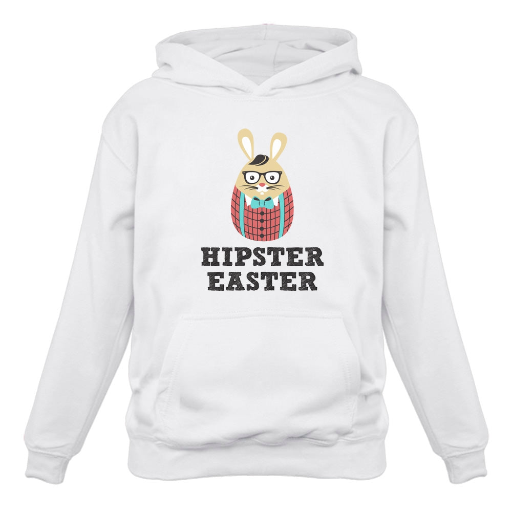 Hipster Easter Bunny Women Hoodie - White 2