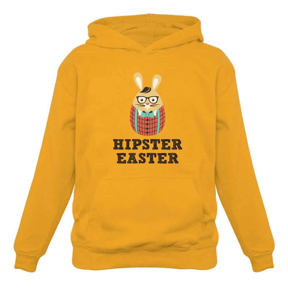 Hipster Easter Bunny Women Hoodie - Yellow 5