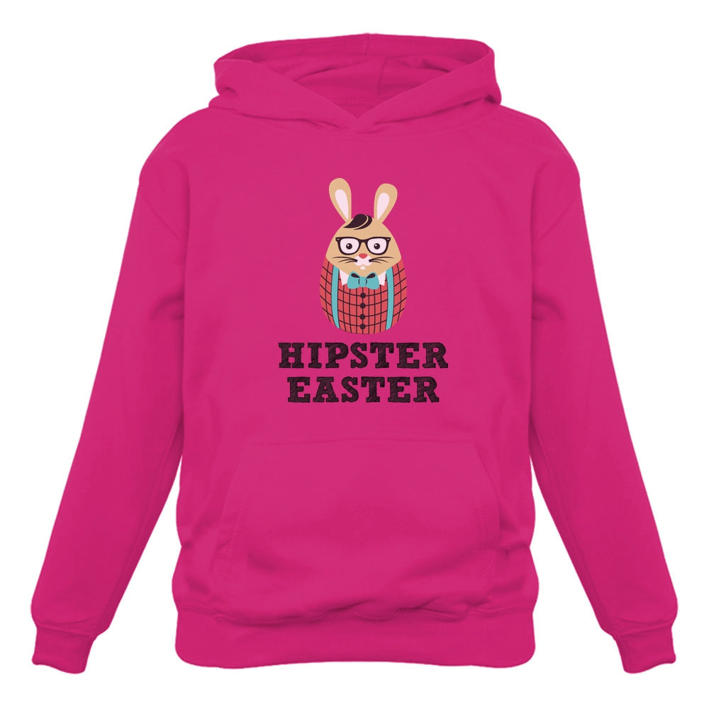 Hipster Easter Bunny Women Hoodie - Pink 6