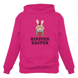 Hipster Easter Bunny Women Hoodie 