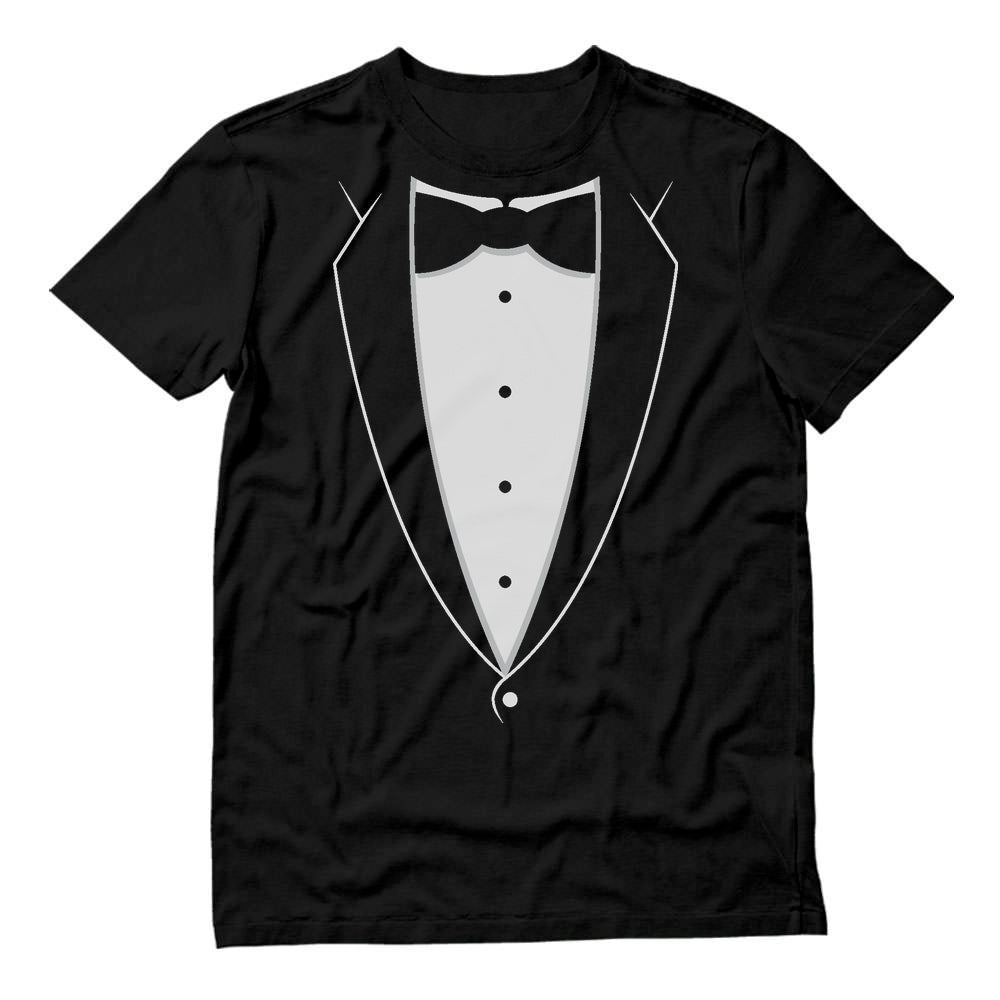 Black Bow Tie Suit T-Shirt - Black 1