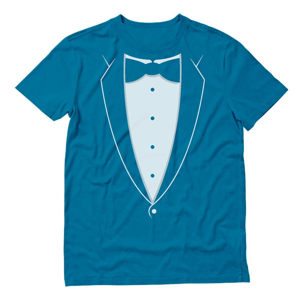 Black Bow Tie Suit T-Shirt - Aqua 3