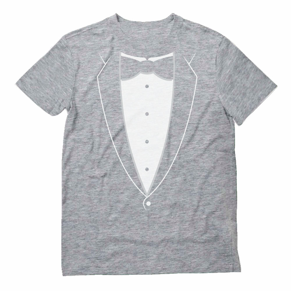 Black Bow Tie Suit T-Shirt - Gray 4