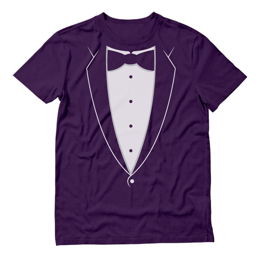 Black Bow Tie Suit T-Shirt - Purple 5