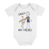 Thumbnail Daddy Is My Hero Baby Bodysuit White 1