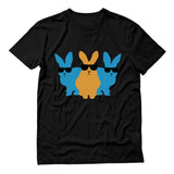 Thumbnail Hip Trio Bunnies Shades Funny Hipster Easter T-Shirt Black 2
