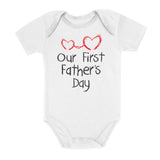 Thumbnail Our First Father's Day Baby Bodysuit White 1