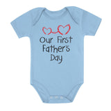 Thumbnail Our First Father's Day Baby Bodysuit Aqua 3