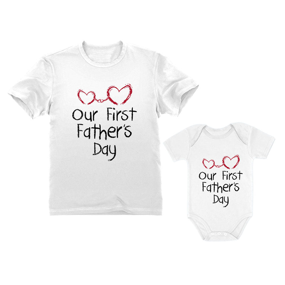 Our First Father's Day Matching Bodysuit & T-Shirt