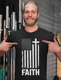 Thumbnail Christian Distressed White USA Flag T-Shirt Navy 6
