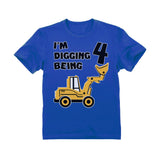 Digging Being 4 - Four Years Old Birthday Youth Kids T-Shirt 