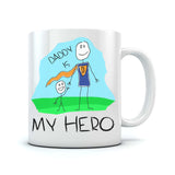 Thumbnail Daddy Is My Hero Coffee Mug Ceramic Mug White 2