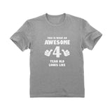 This Is What an Awesome 4 Year Old Looks Like Youth Kids T-Shirt 