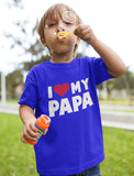 Thumbnail I Love Heart My Papa Youth Kids T-Shirt Violet 9