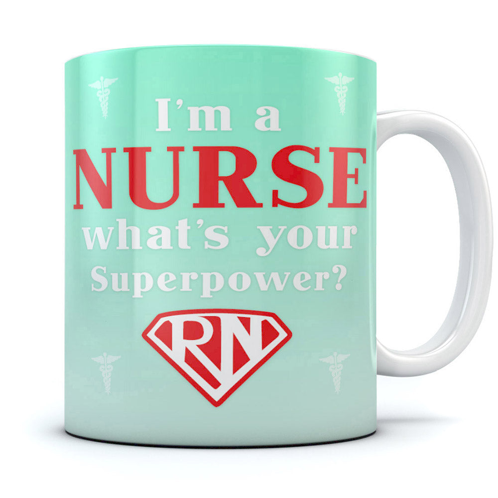 I'm a Nurse What's Your Superpower? Coffee Mug - White 1