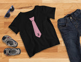 Thumbnail Pink Ribbon Tie Youth Kids T-Shirt Violet 11