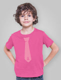 Pink Ribbon Tie Youth Kids T-Shirt 