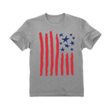 Children's Drawing American Flag Youth Kids T-Shirt 