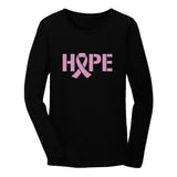 Thumbnail Hope Pink Ribbon Women Long Sleeve T-Shirt Black 3