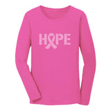 Thumbnail Hope Pink Ribbon Women Long Sleeve T-Shirt Pink 1