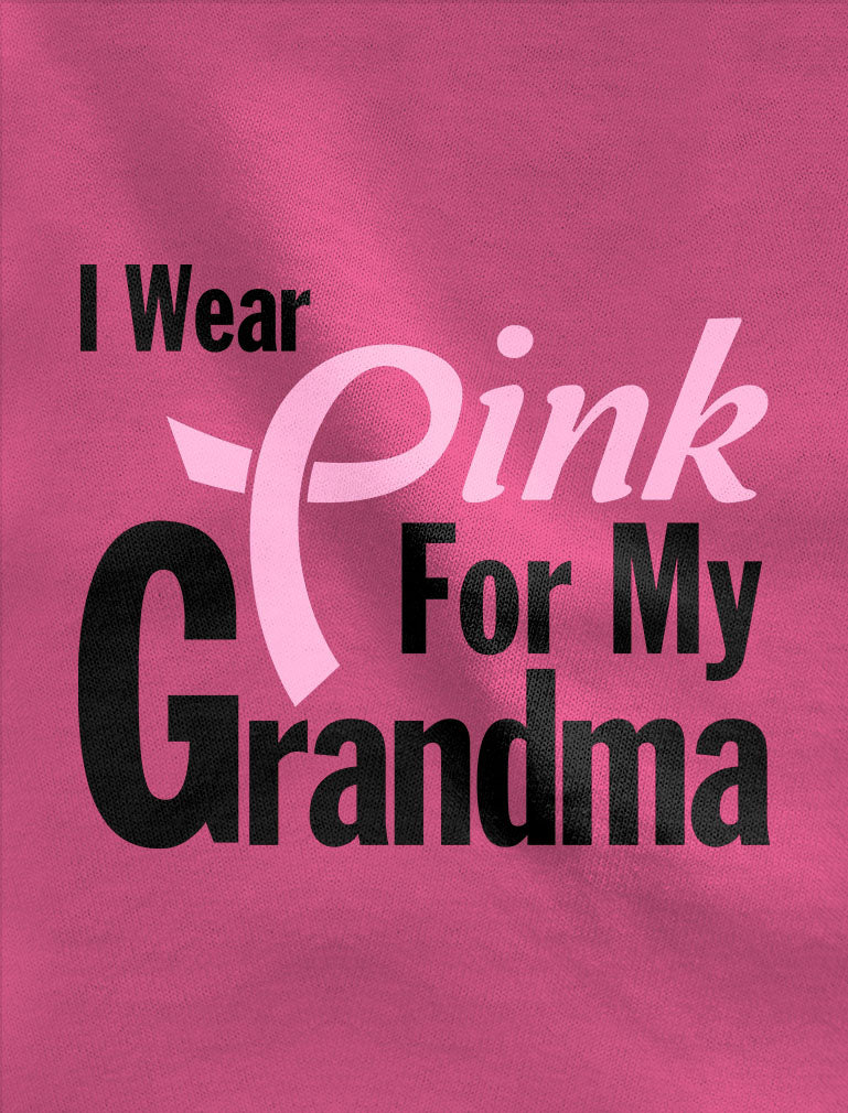 I Wear Pink for Grandma Youth Kids T-Shirt 