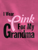 Thumbnail I Wear Pink for Grandma Youth Kids T-Shirt Pink 2