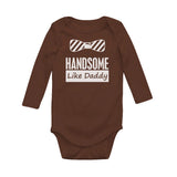 Thumbnail Handsome Like Daddy Baby Long Sleeve Bodysuit Brown 5