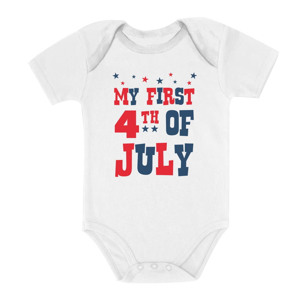 My First 4th of July Baby Bodysuit - White 1
