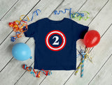 Captain 2nd Birthday Toddler Kids T-Shirt 