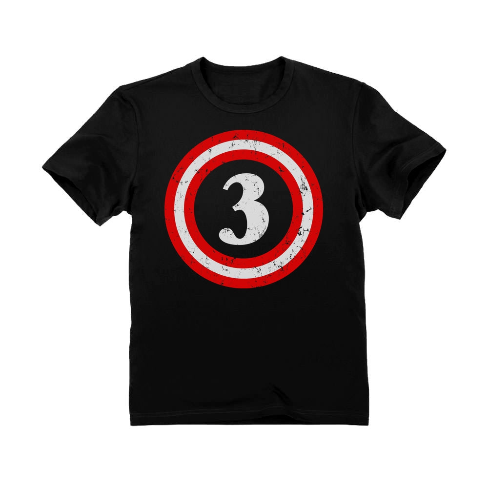 Captain 3rd Birthday Toddler Kids T-Shirt - Black 2