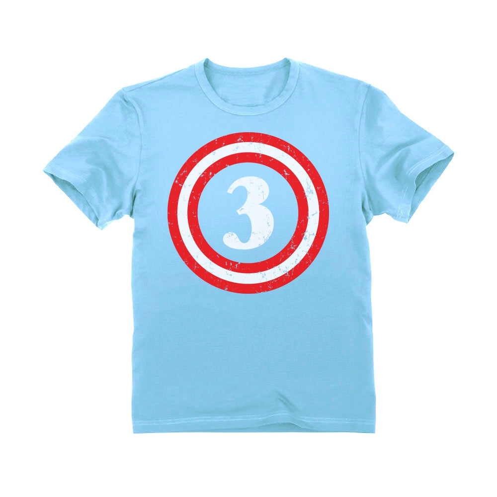 Captain 3rd Birthday Toddler Kids T-Shirt - California Blue 1